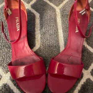 Prada Red Sandals